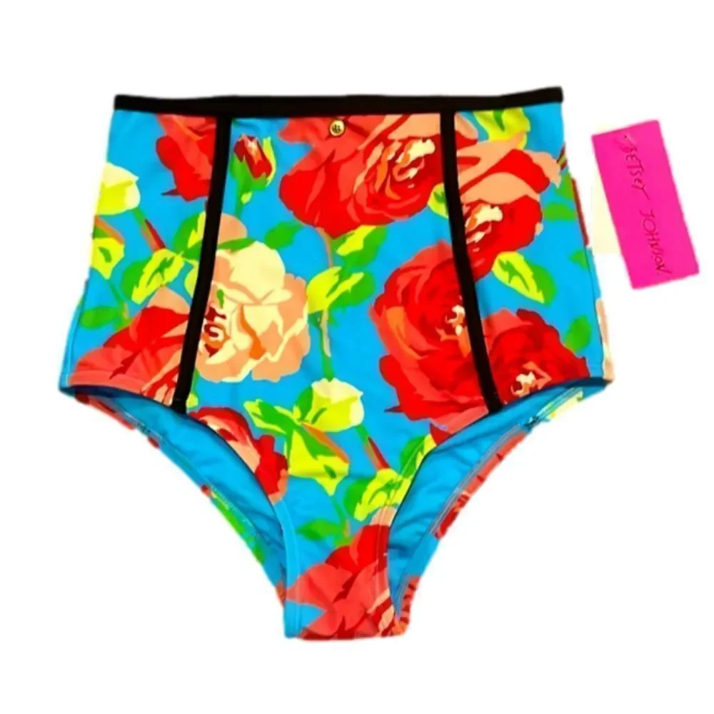 Betsey Johnson NWT high waisted swimsuit bottoms - small